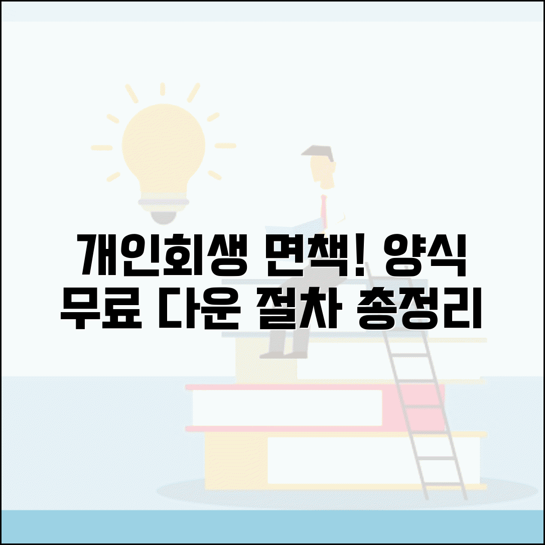 개인회생 면책신청서 양식 무료 다운로드 | 작성방법, 제출처, 필수서류, 수수료 총정리